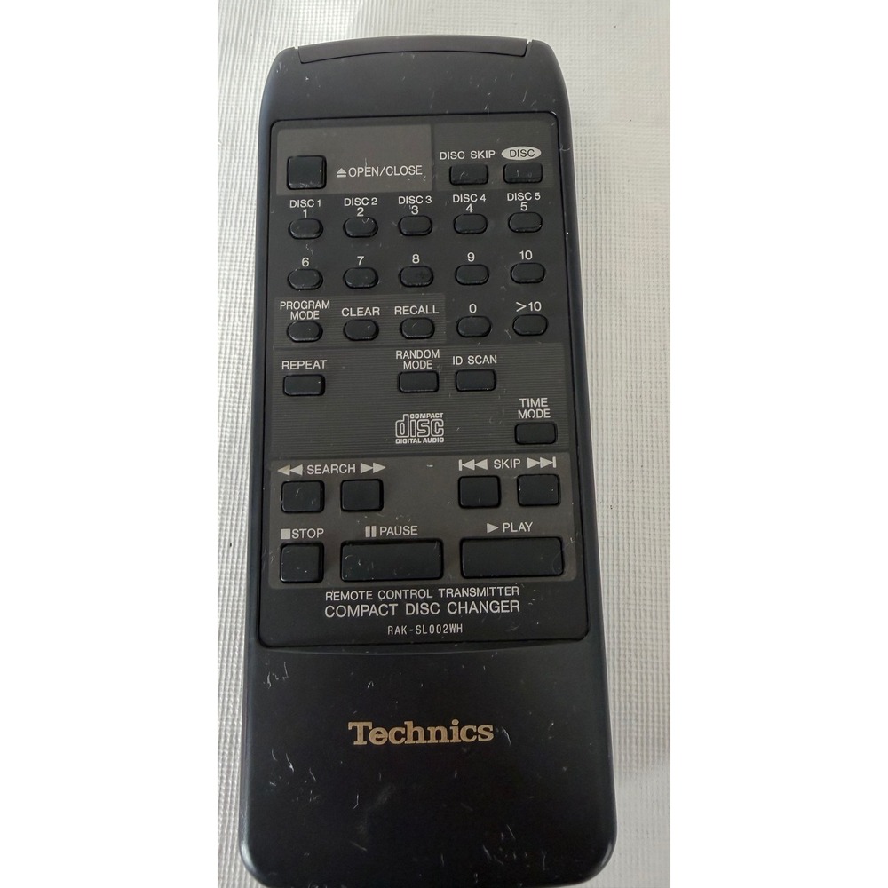 Technics RAK SL002WH Remote Control Transmitter Compact Disc Changer‎ Black